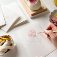 Load image into Gallery viewer, Garden flowers paintable watercolor notecard set

