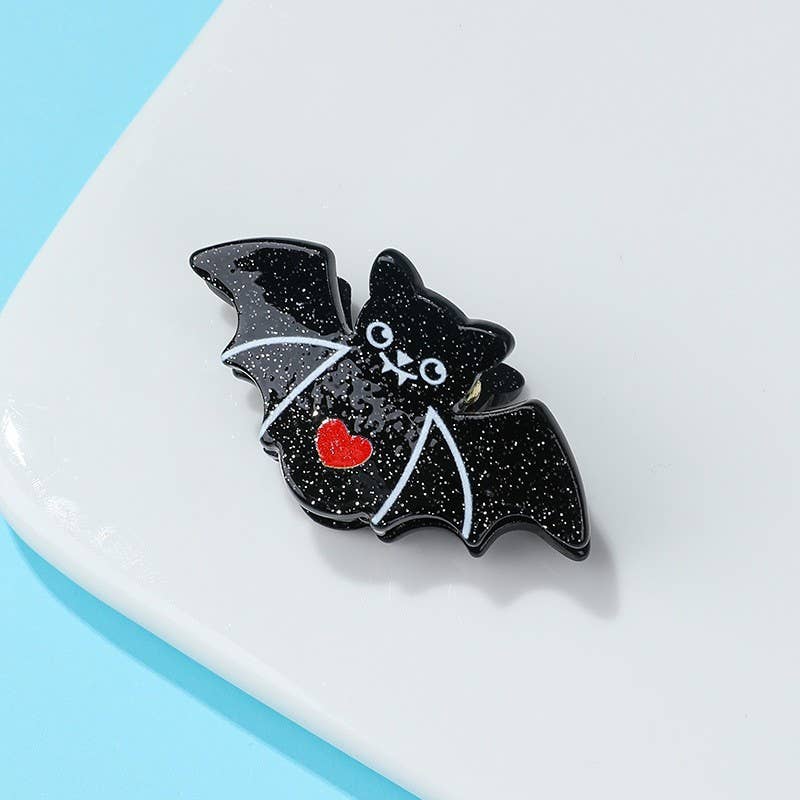 HALLOWEEN PUMPKIN GHOST SET OF 4 HAIR CLAW CLIPS |40H1143