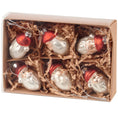 Load image into Gallery viewer, Glass Santa Ornament Set

