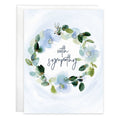 Load image into Gallery viewer, Sympathy Greeting Card - Soft Blue Wreath
