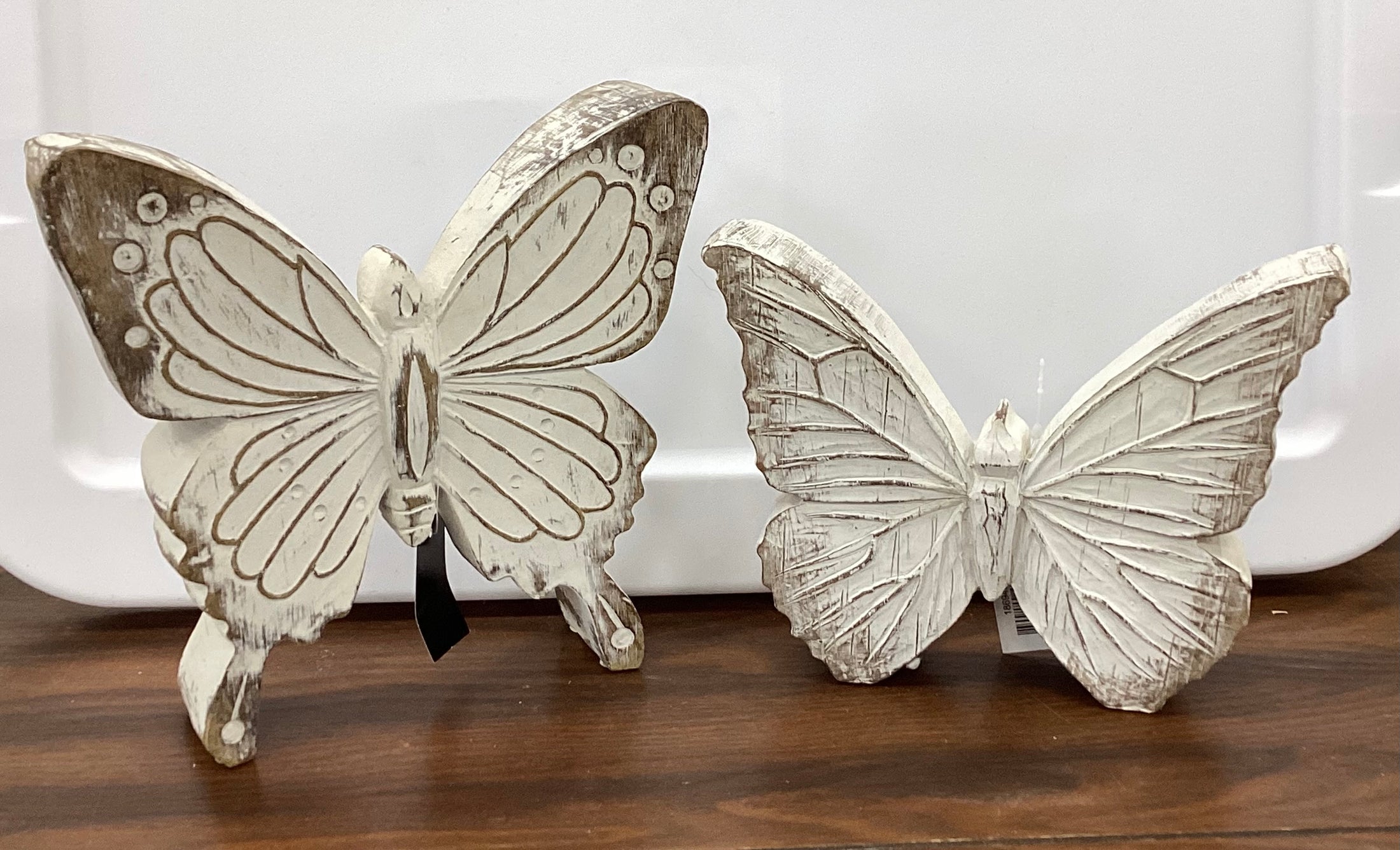 Whitewashed Resin Butterfly