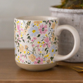 Load image into Gallery viewer, Floral Stoneware Coffee Mug - Spring Home Decor
