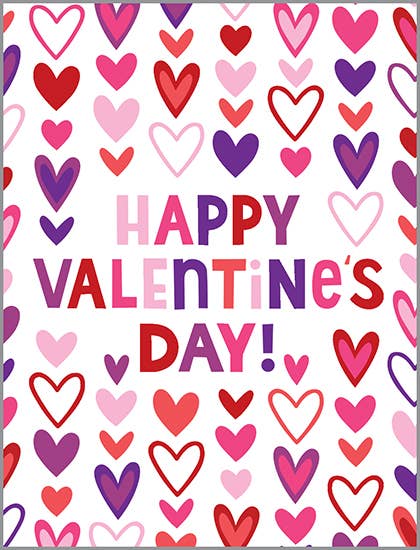Valentine Greeting Card Lots of Hearts