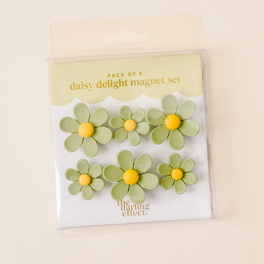 Daisy Delight Magnet Set-Green