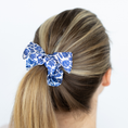 Load image into Gallery viewer, Porcelain Floral Satin Scrunchie
