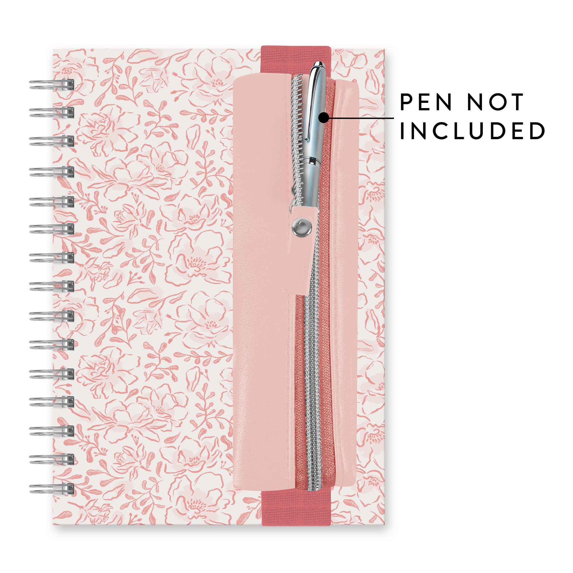 Blushing Blooms Oliver Notebook with Pen Pocket