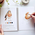 Load image into Gallery viewer, Birds watercolor workbook
