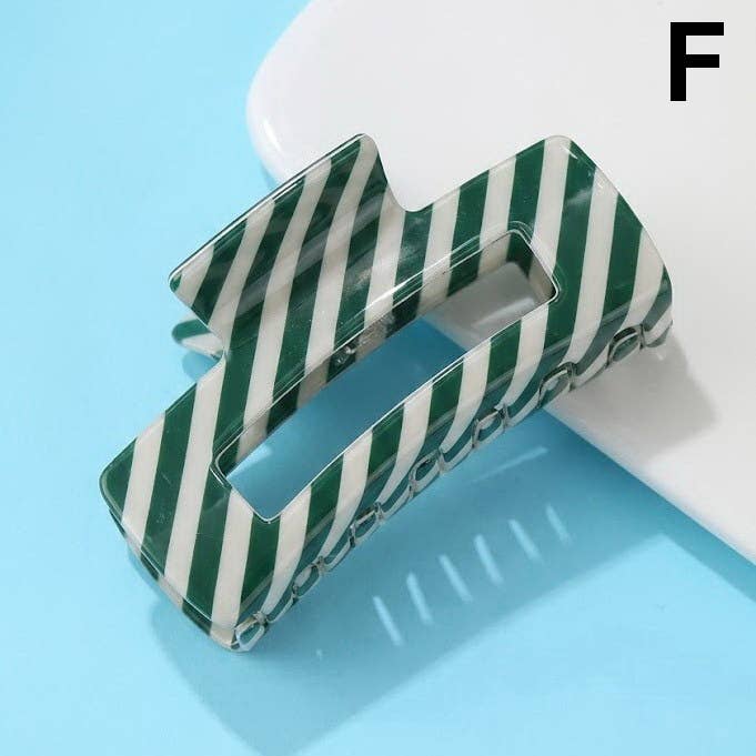 Holiday & Christmas Tree Stripe Hair Claw Clips | 40H1125