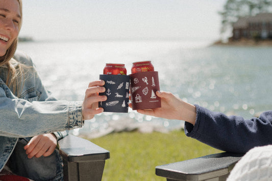 Lake Day Icons Thick Foam Koozie