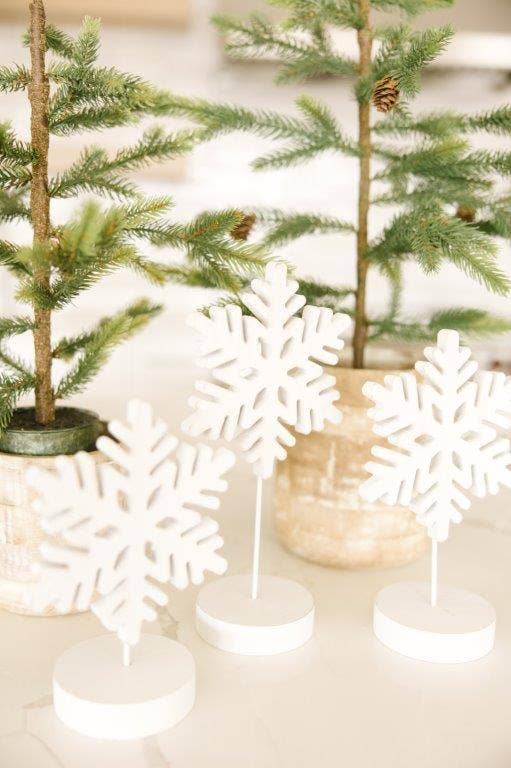 9", 10", 12" wood SNOWFLAKES CHRISTMAS Decor