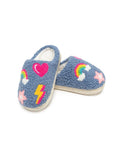 Load image into Gallery viewer, Indoor / Outdoor Slippers - Kids - Iconic Symbols - Blue
