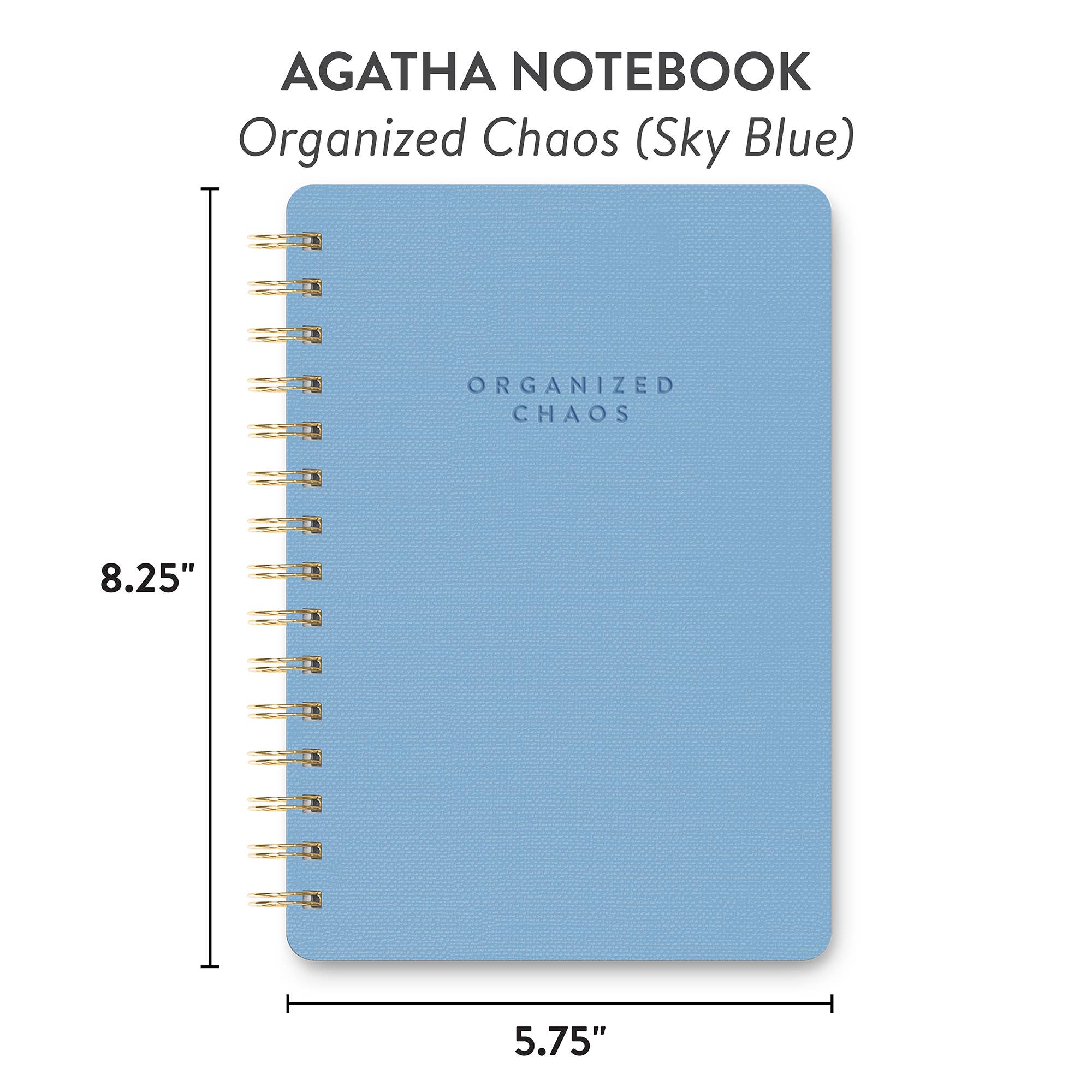 Organized Chaos (Sky Blue) Agatha Notebook