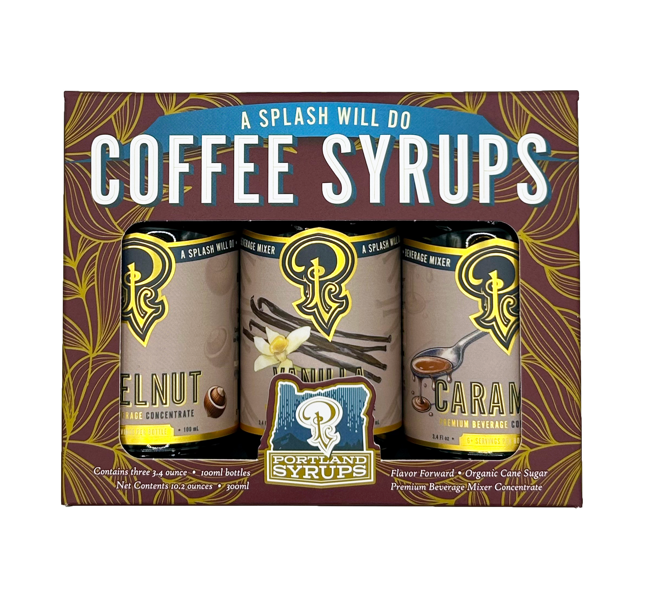 Gift Set - Coffee Syrups - Vanilla, Hazelnut, Caramel