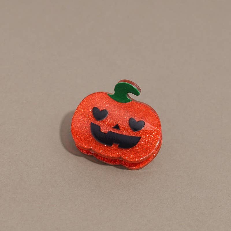 HALLOWEEN PUMPKIN GHOST SET OF 4 HAIR CLAW CLIPS |40H1143