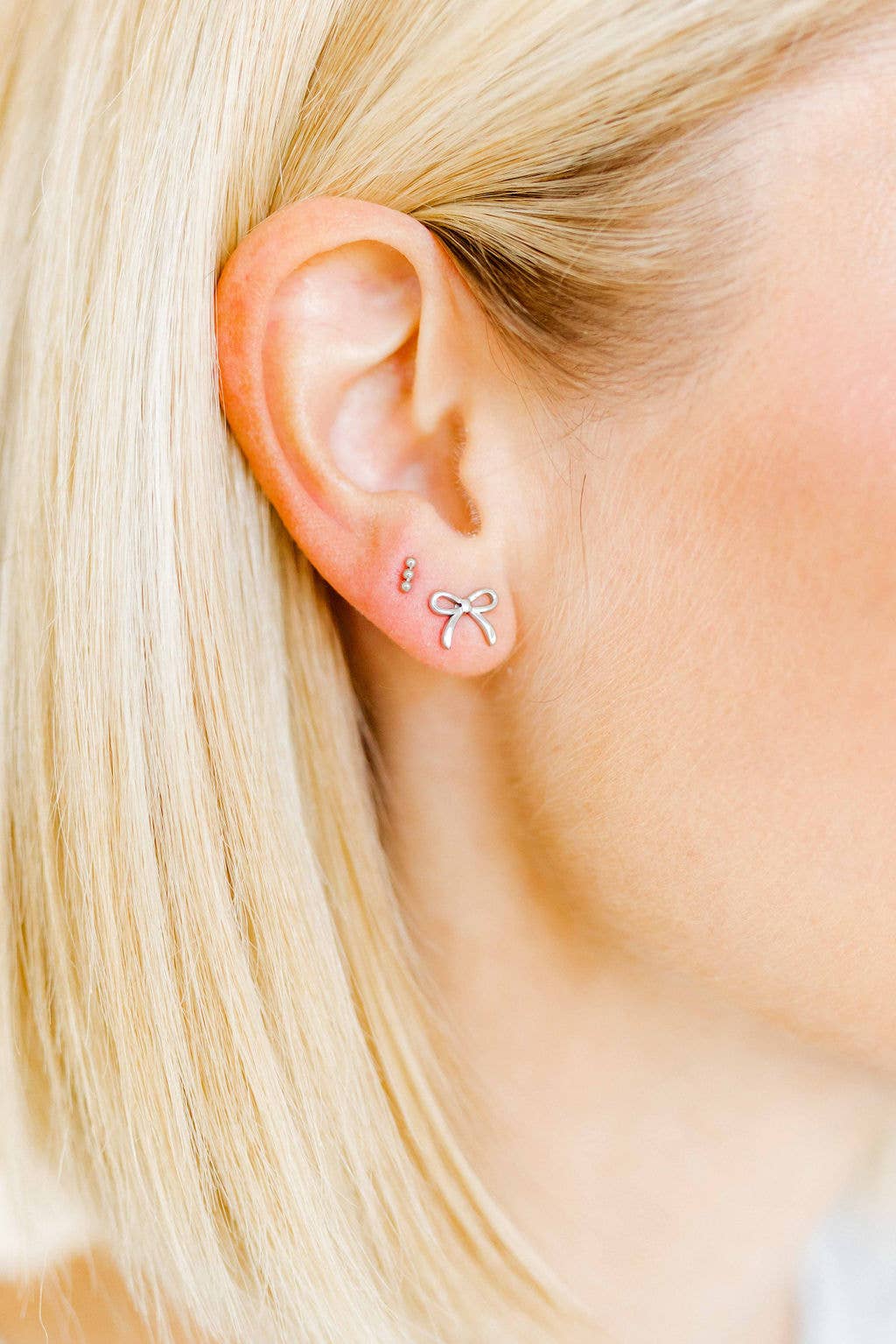 Screwback Stud Earrings - Sadie - Silver