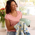 Load image into Gallery viewer, Blue Coneflower Microfiber Kitchen Towel
