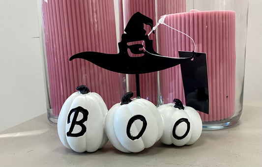 Witch Hat Boo Pumpkins Decor