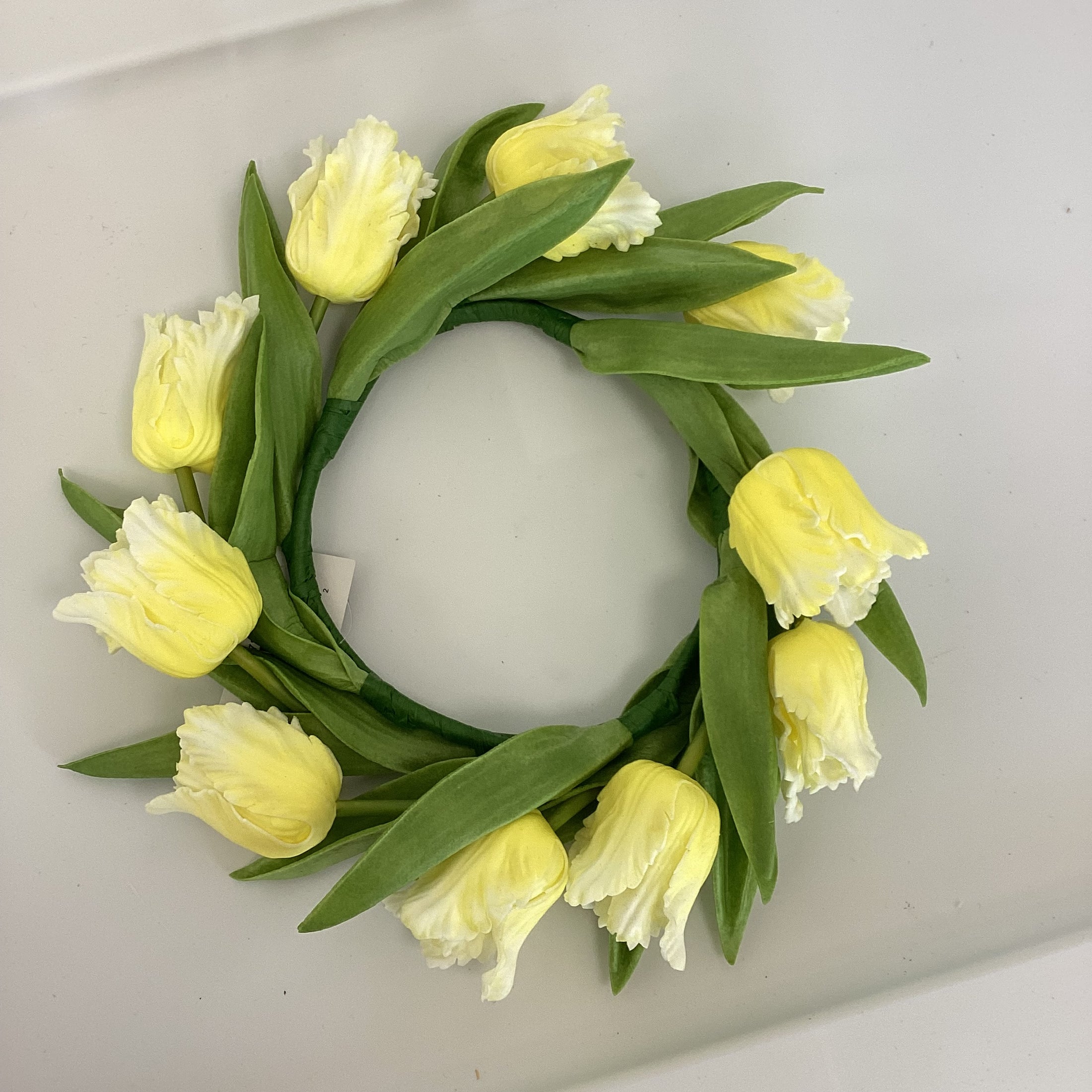 Yellow Real-touch Tulip Candle Ring