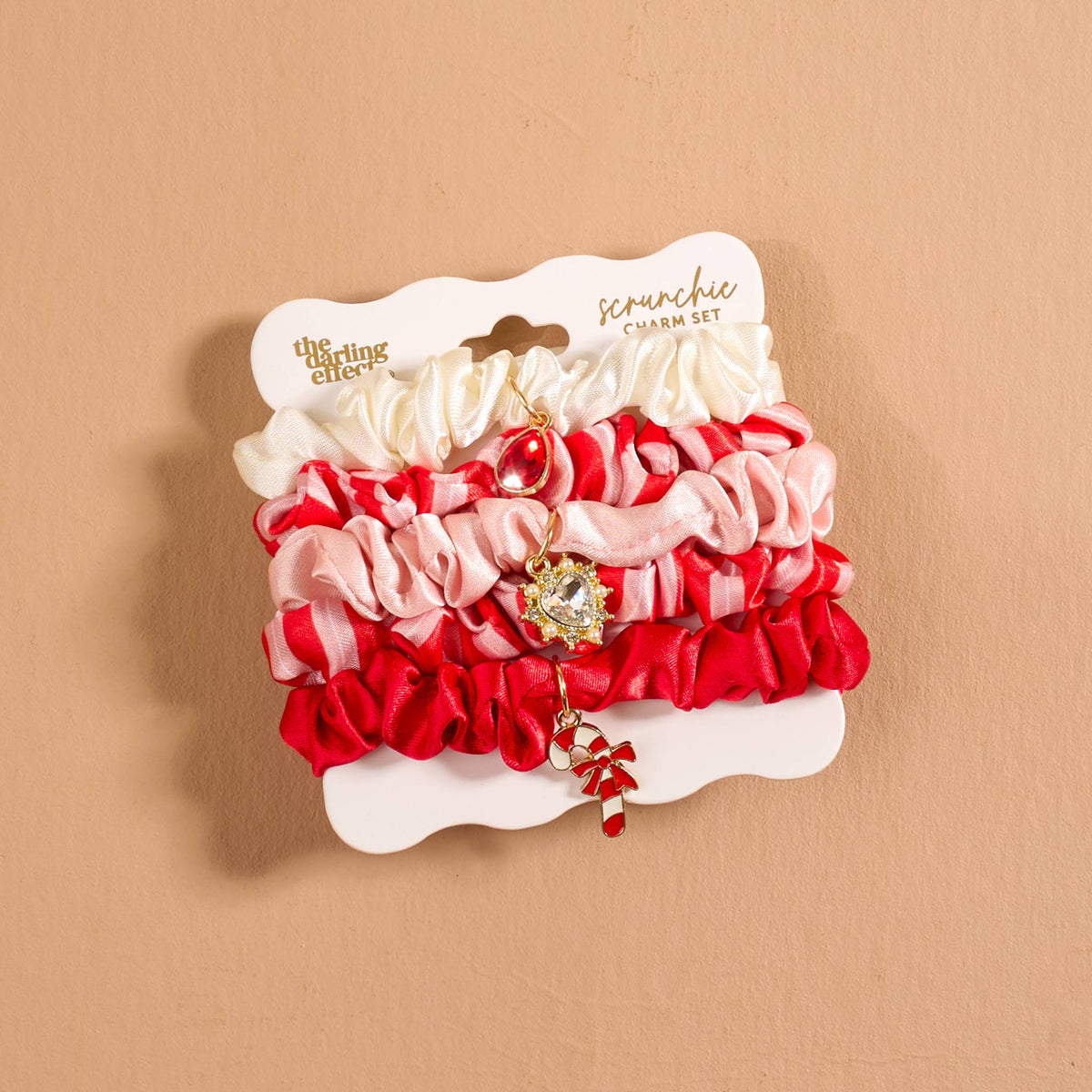 Scrunchie Charm Set-Peppermint Stripes
