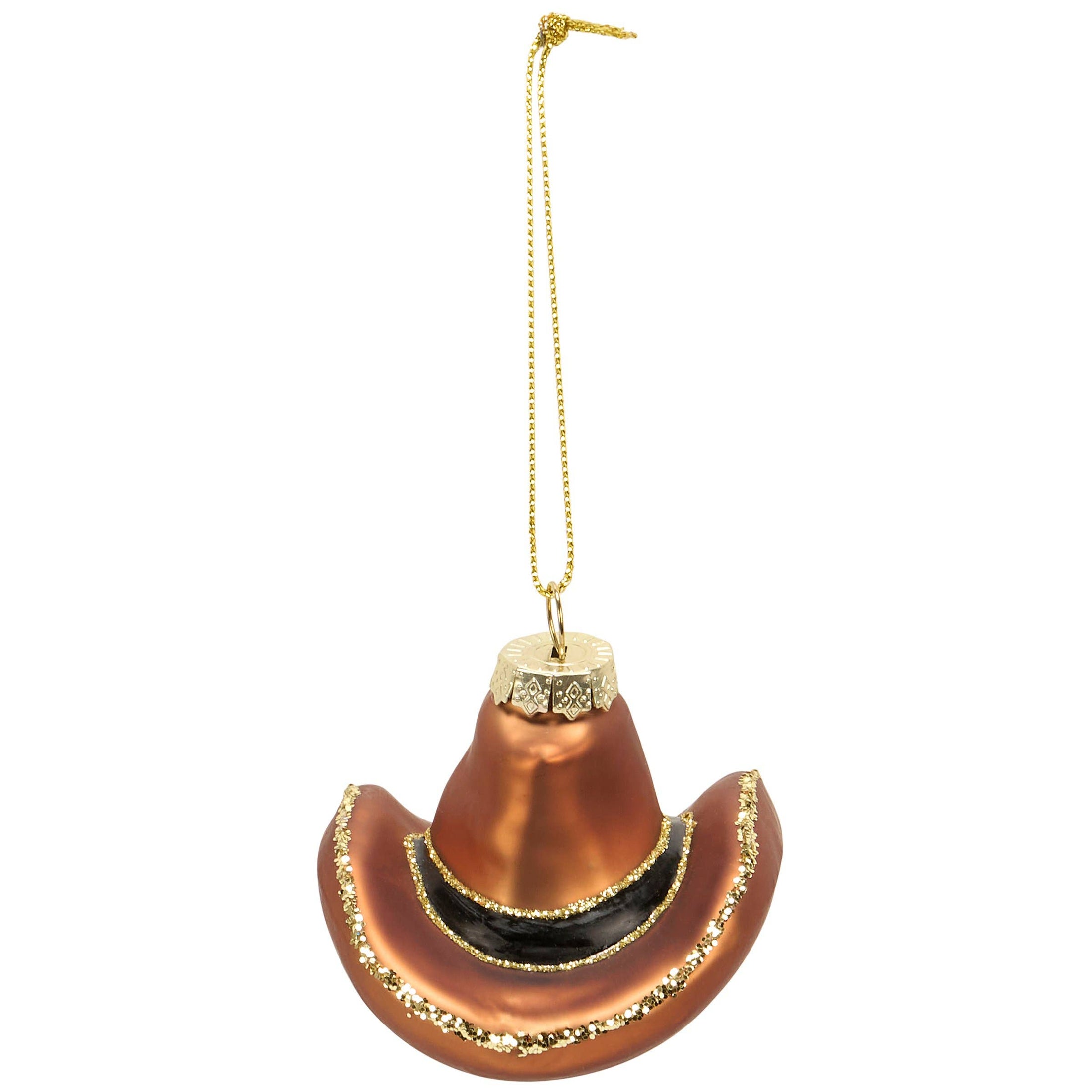 Glass Cowboy Hat Ornament