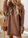 Load image into Gallery viewer, LDC Cable Knit Drop Shoulder Loose Fit Sweater Dress
