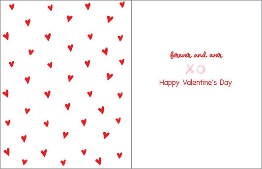 Valentine Greeting Card - Bright Hearts - Tic Tac Toe