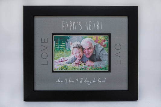 In Papa's Heart Grandpa Sentiment Photo Frame USA 8x10  5146