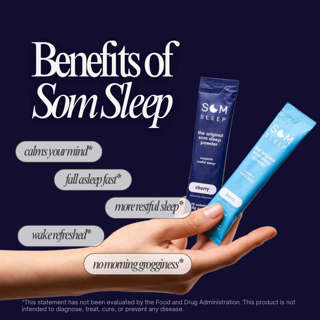 Som Sleep Powder Drink Mix, Magnesium & Melatonin, Cherry