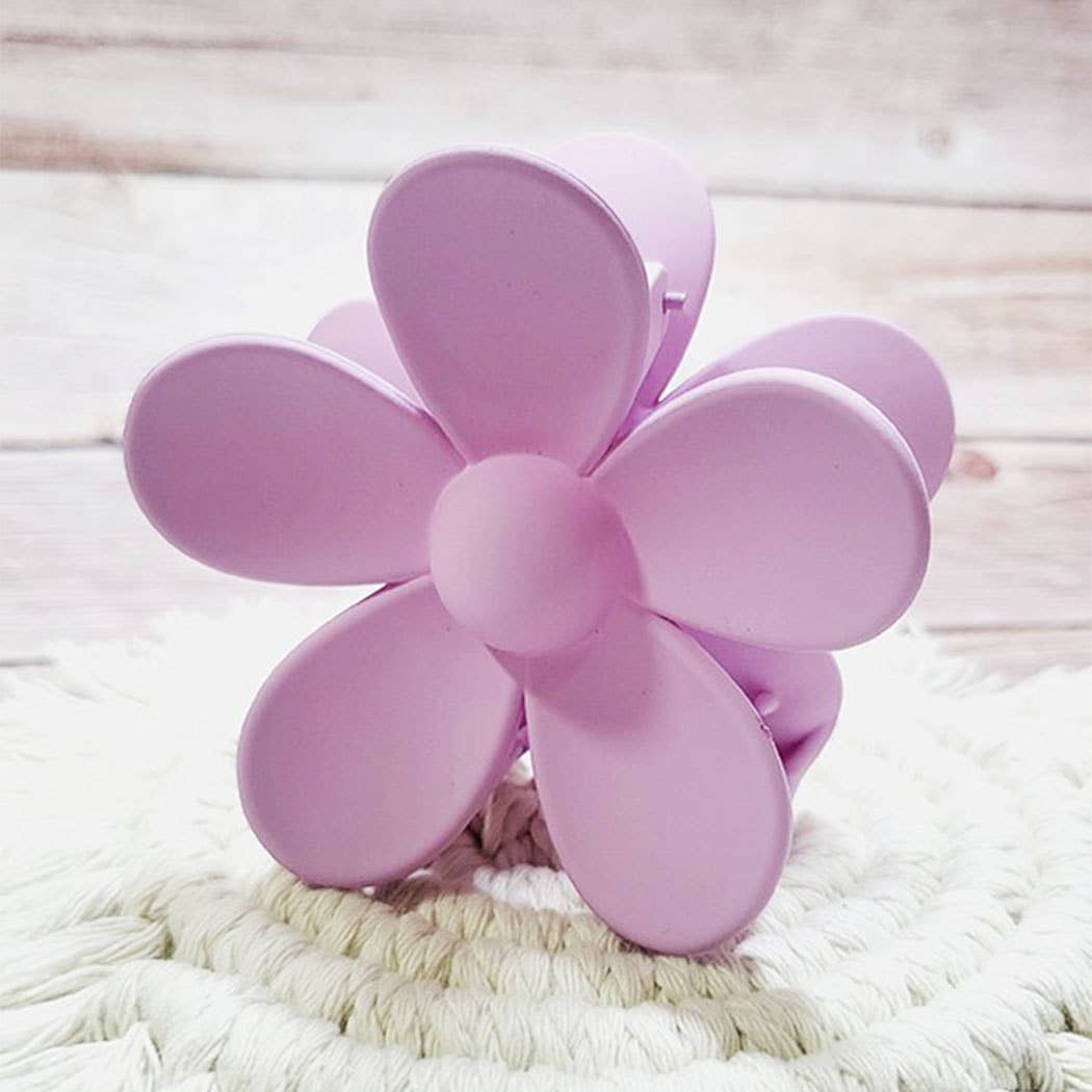 Matte Color Daisy Flower Hair Claw Clip