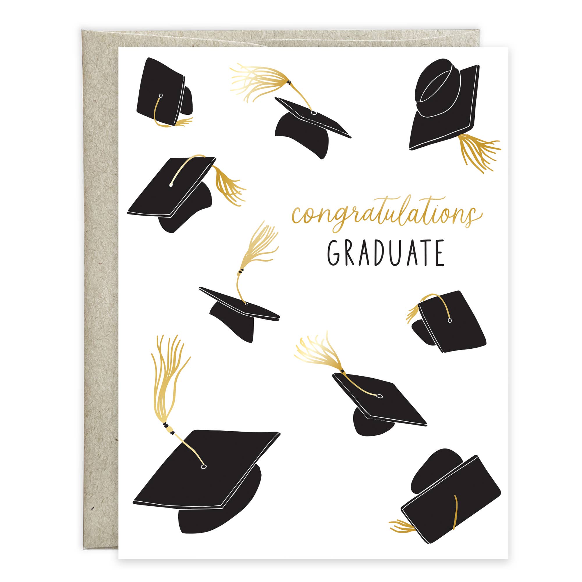 Graduation Greeting Card - Floating Grad Hats