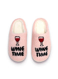 Load image into Gallery viewer, Indoor / Outdoor Slippers - "Wine Time" - Pink
