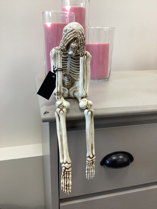 See No Evil, Speak No Evil, Hear No Evil Skeleton Decor