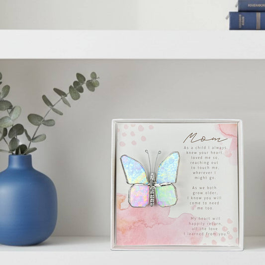Mom, Love I Learned From You Stained Glass Butterfly 7802BY