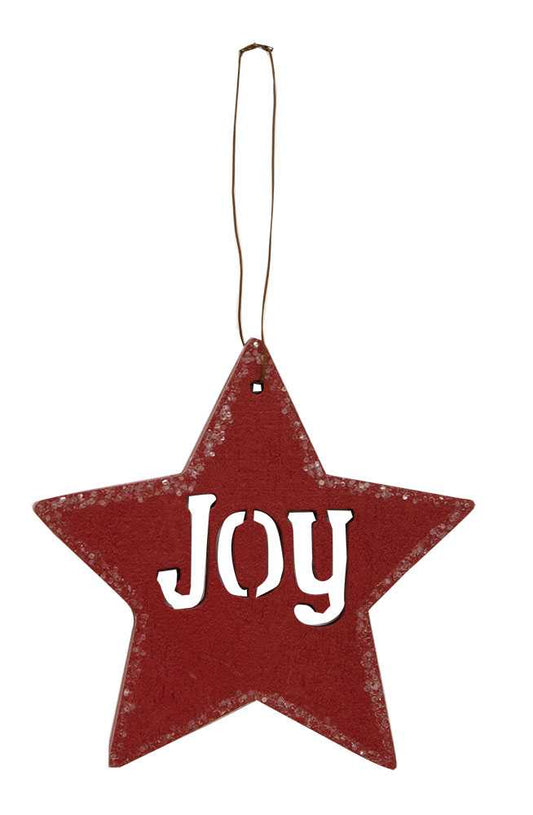 Peace, Joy, Noel Christmas Ornament, 3 Assorted