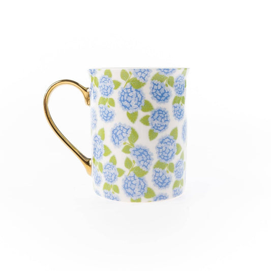 Gold Handle Mug | Hydrangea