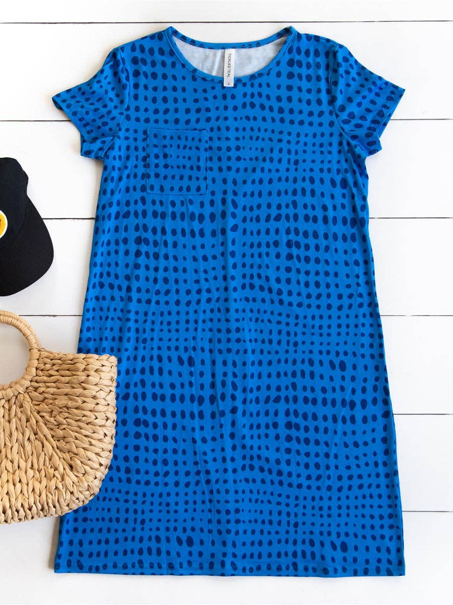 Dot Pattern Pocket Tee Dress