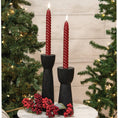 Load image into Gallery viewer, 2/Set - Burgundy Twisty Timer Tapers - 10"H
