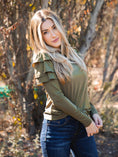 Load image into Gallery viewer, Aida Ruffle Shoulder Long Sleeve Top
