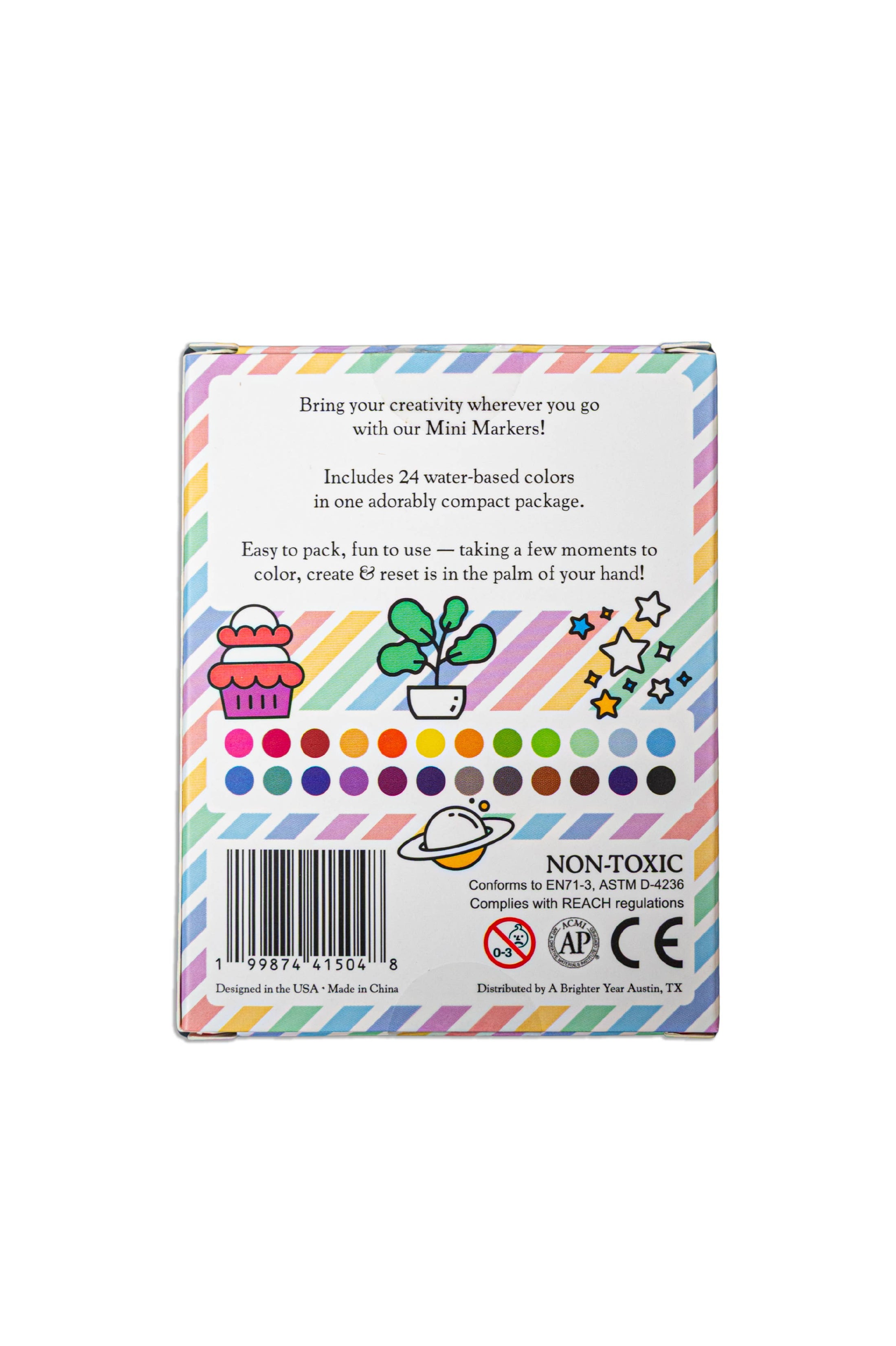 Mini Markers - 24 Water Based Mini Markers