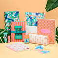 Load image into Gallery viewer, Cabana Stripes Harper Split-Spiral Notebook & Pen Set

