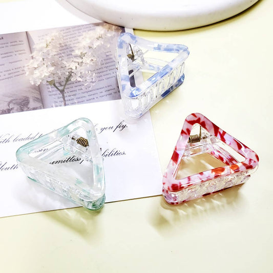 Triangle Shaped Acrylic Hair Claw Clip