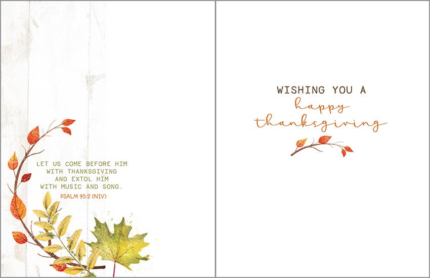 With Scripture Thanksgiving Card - Thanks all around