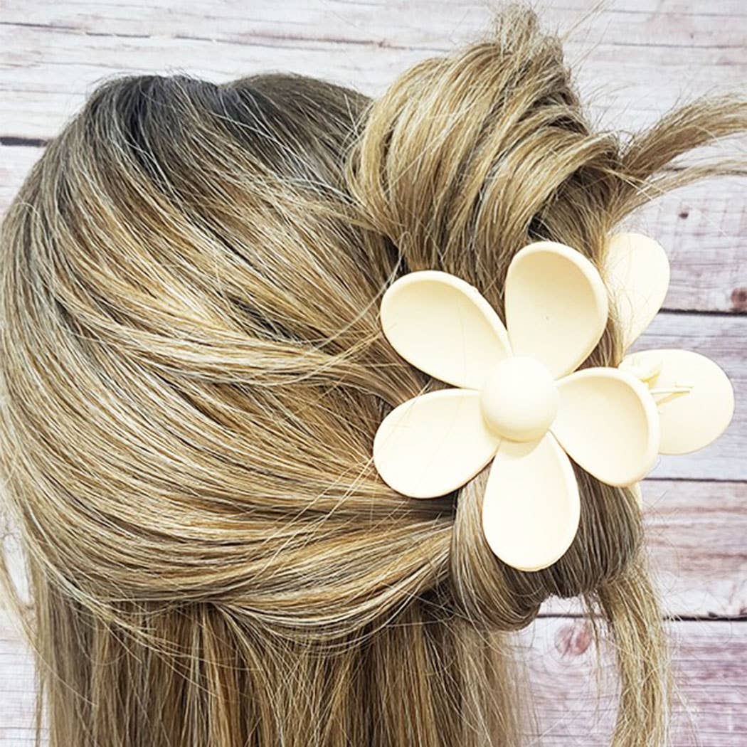 Matte Color Daisy Flower Hair Claw Clip