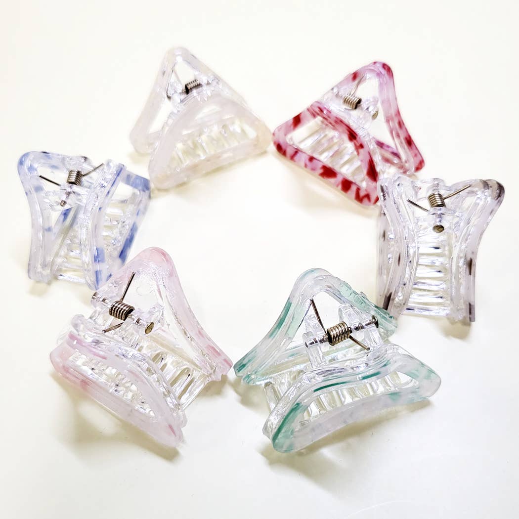 Triangle Shaped Acrylic Hair Claw Clip
