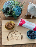 Load image into Gallery viewer, The Snacks Are Gone Small Charcuterie Board
