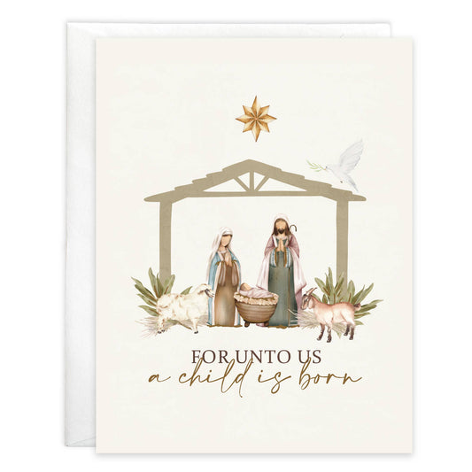 Scripture Christmas Card - For Unto Us