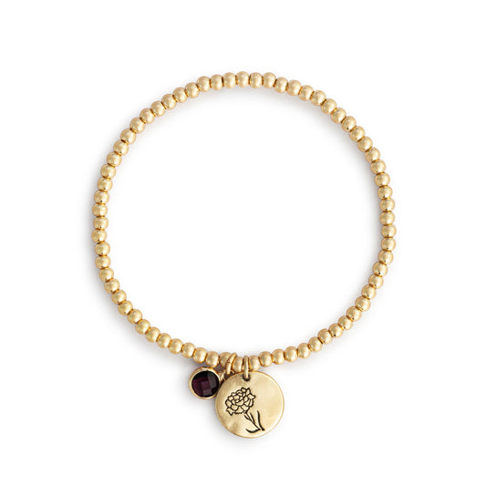 Birthstone Charm Bracelet - January