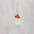 Load image into Gallery viewer, Glass Santa Ornament Set
