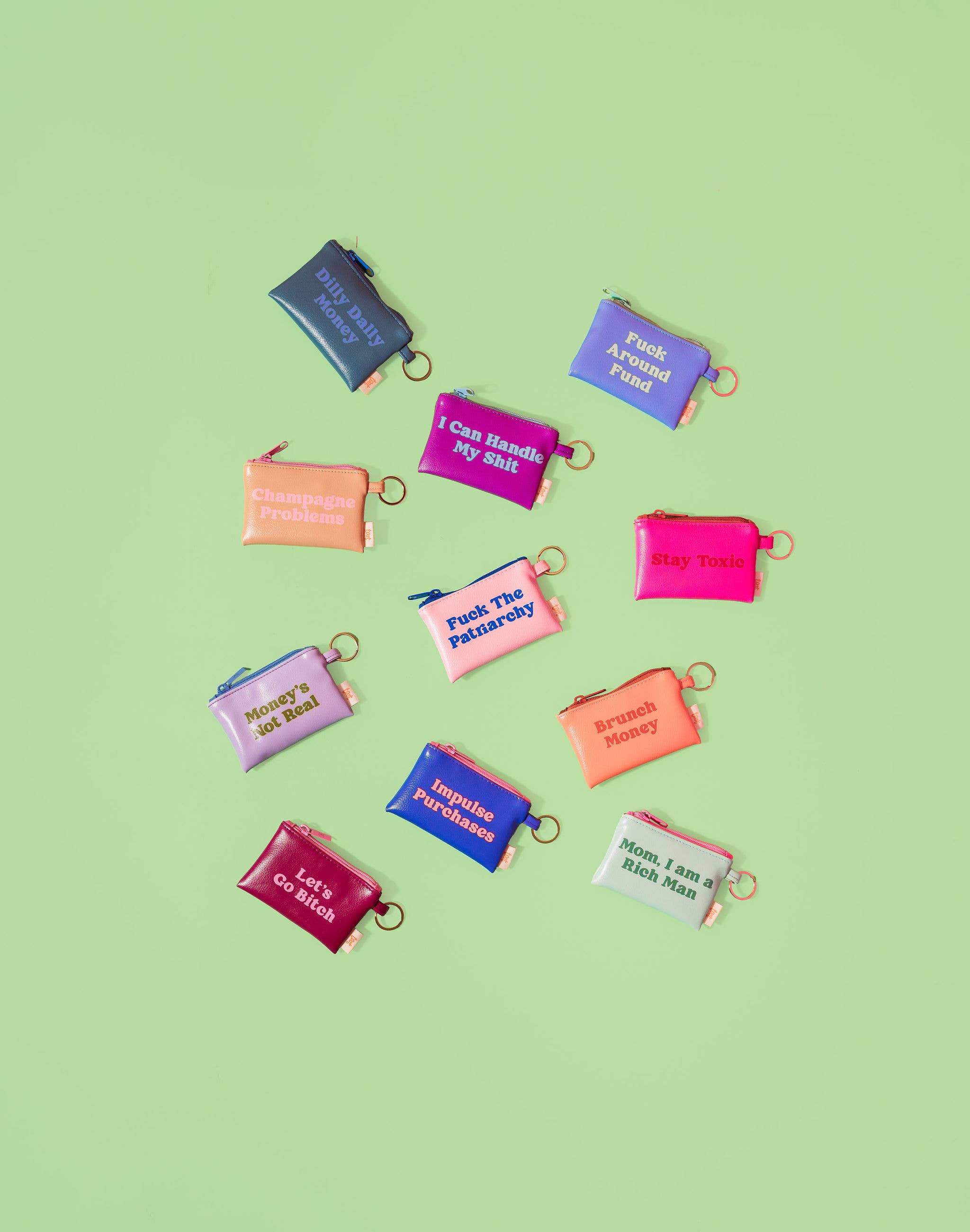 NEW! Colorblock Penny Key Ring