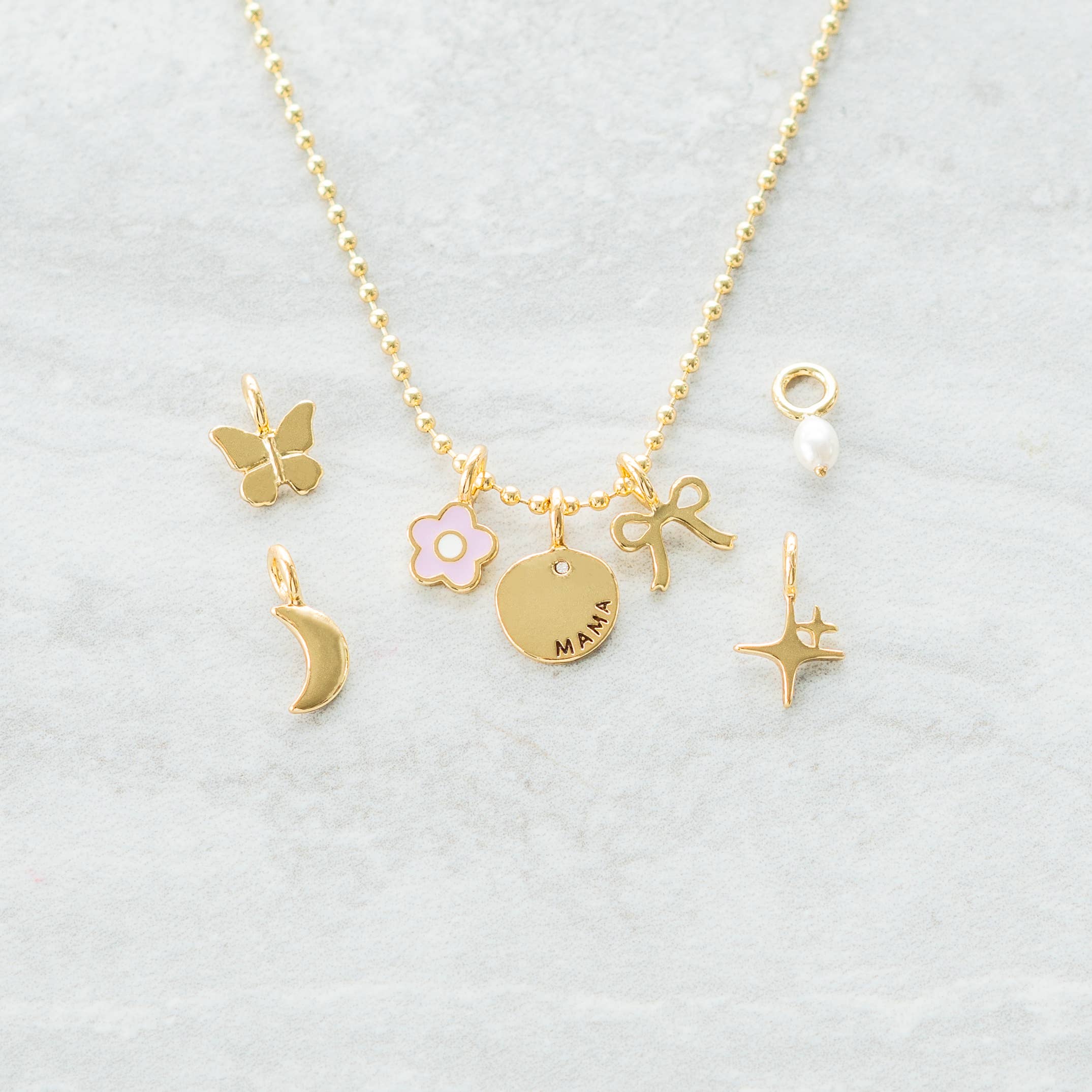 Charm Garden Gold + Silver Bundle - Popular Letters, Shapes, Birthstones & Jewelry Base Charms